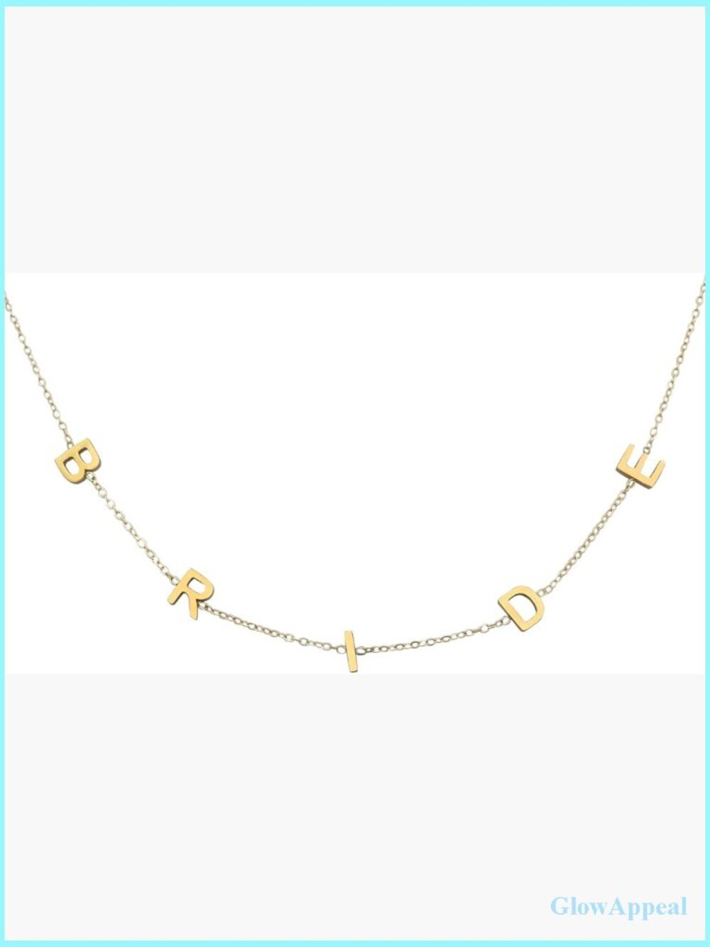 Bride To Be 18K Gold Plated Letter Pendant Necklace Bachelorette Gift